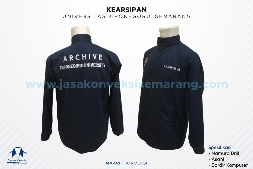 konveksi jaket kearsipan undip